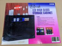 Black High Gloss Storage Cabinet