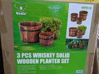 3 Piece Whiskey Barrel Planters