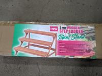 3 Tier Wooden Step Ladder Plant Stand