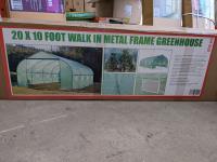 10 Ft X 20 Ft Walk in Metal Frame Greenhouse