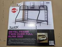 Metal Framed Twin Over Full Bunk Bed