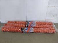 (3) Rolls of 4 Ft X 50 Ft Snow Fence
