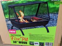 36 Inch Outdoor Wood Burning Fire Pit