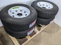 (4) Grizzly ST225/75R15 Trailer Tires
