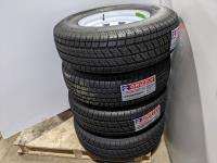 (4) Grizzly ST225/75R15 Tires On 5 Bolt Rims