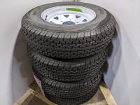(4) Grizzly ST225/75R15 Tires On 5 Bolt Rims