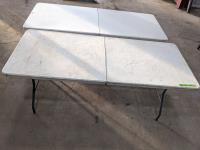 (2) 72 Inch L X 29 Inch W X 30 Inch H Folding Tables