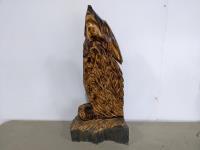Wooden Wolf Carving