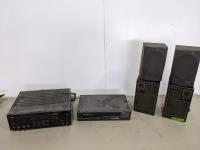 Teac Receiver, Technics CD Player and 4 Speakers