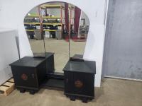 Dressing Vanity with Trifold Mirror