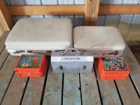(2) Vintage Suitcases & Lunch Boxes