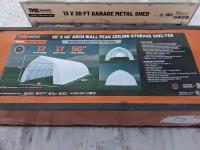 TMG Industrial 20 Ft X 40 Ft Arch Wall Peak Ceiling Storage Shelter