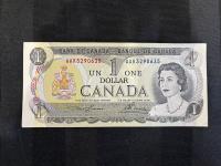 1973 Canadian One Dollar Bill 