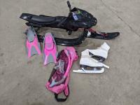 Figure Skates, Snow Racer and Snorkel Kit