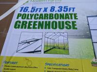 8 Ft X 16-1/2 Ft Polycarbonate Greenhouse 