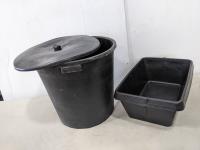 (2) Rubber Buckets