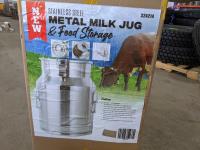 (4) 20L Stainless Steel Milk Jugs