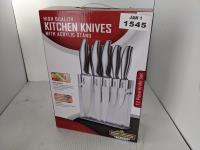 Kitchen Knives with Acrylic Stand