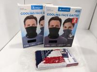 (2) Packs of Face Gaiters and Bandana