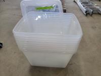 (9) 80L Storage Containers 