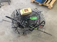(2) Casting Rods, Tackle Box with Tackle and (2) Crab Traps