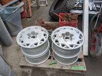 (4) 7-JJ x 16-37 Aluminum Toyota Rims, 215/70R18 Tire, Qty of Chains, Boomers and Clevis