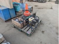 Pump Motor, Qty of Joist Hangers, Tank Holder and Road Cones 