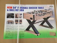 54 Inch Fooseball Soccer Table and Ball Return 