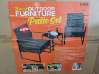 3 Piece Outdoor Furniture Patio Set 