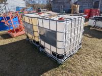 (2) 1000 Liter Caged Poly Totes