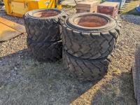 (4) 33 X 15.5-16.5 Skid Steer Tires w/ Rims