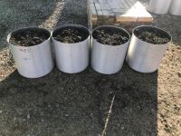 (4) Aluminum Planter Pots