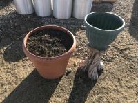 (2) Poly Planter Pots