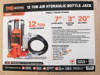 TMG Industrial AJA12 12 Ton Air Hydraulic Bottle Jack