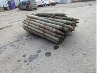 (99) 4-5 Inch X 7 Ft Treated Fence Post