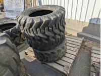 (3) Firestone 12-16.5 Loader Tires and (2) Wheels