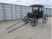 1880 Curtain-Quarter Rockaway Horse Drawn Buggy