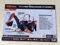 TMG Industrial 7 Ft 3 Point Hitch Swing Backhoe Attachment