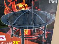 28 Inch Outdoor Wood Burning Firepit 
