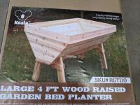 4 Ft Wood Raised Garden Bed Planter