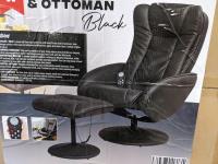 Electronic Massage Recliner Chair and Ottoman 
