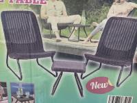 3 Piece Patio Furniture Set and Side Table