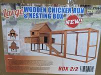 Wooden Chicken Run and Nesting Box