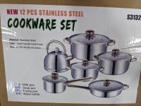 12 Piece Stainless Steel Cookware Set with Kettle 