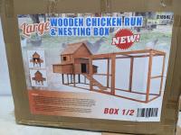 Wooden Chicken Run and Nesting Box