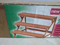 3 Tier Wooden Step Ladder Plant Stand 