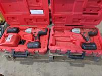 (2) Milwaukee 1/2 Inch Drive 28V Cordless Impacts 