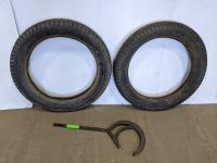Vintage 4.40/4.50-21 Tires with Tire Changing Tool