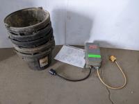 (5) Rubber Buckets and Big Dutchman Auto Time Switch