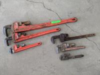 (6) Misc Pipe Wrenches